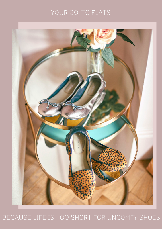 Comfortable and stylish foldable leather flats