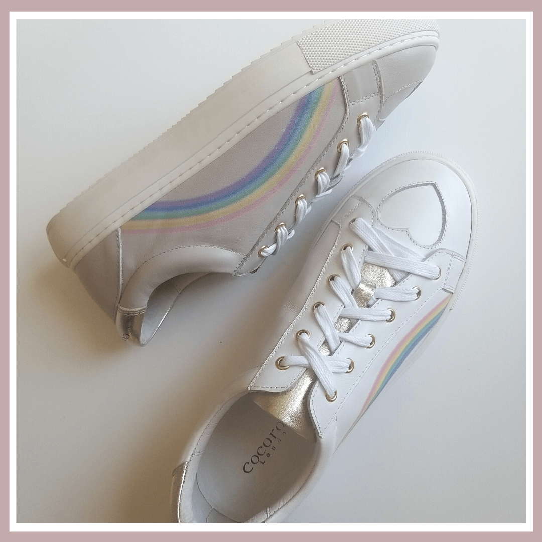 Cocorose London Hoxton Trainers | Rainbow Trainers | Hope, Love and Peace | Coronavirus Trainers