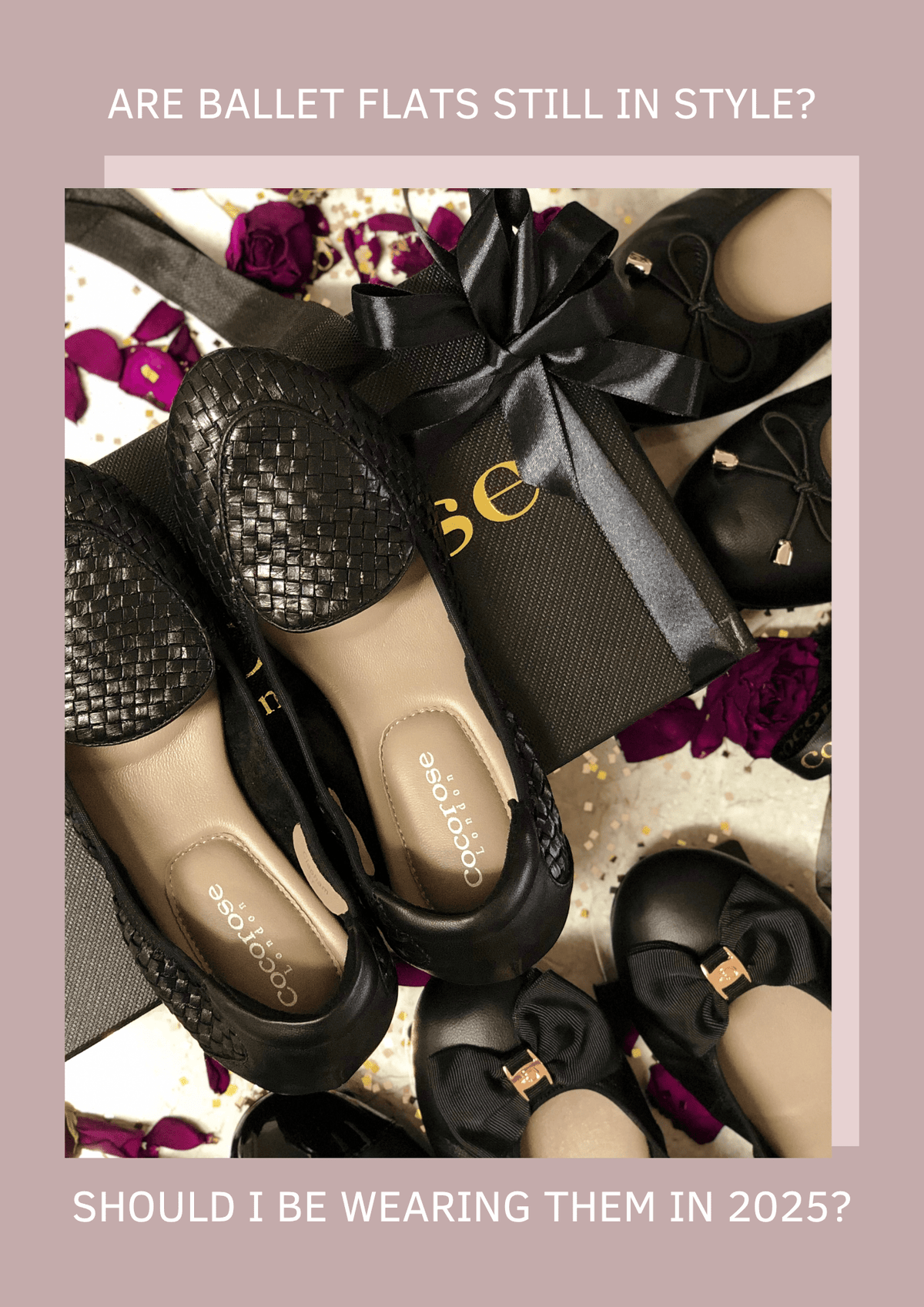 cocorose london selection of ballet flats in black