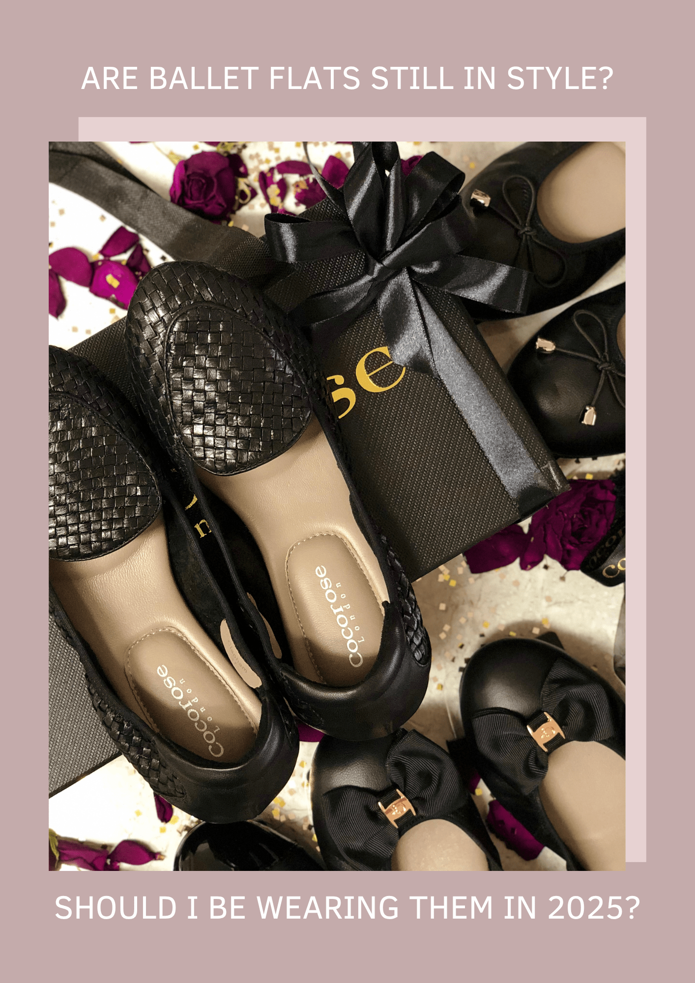 cocorose london selection of ballet flats in black