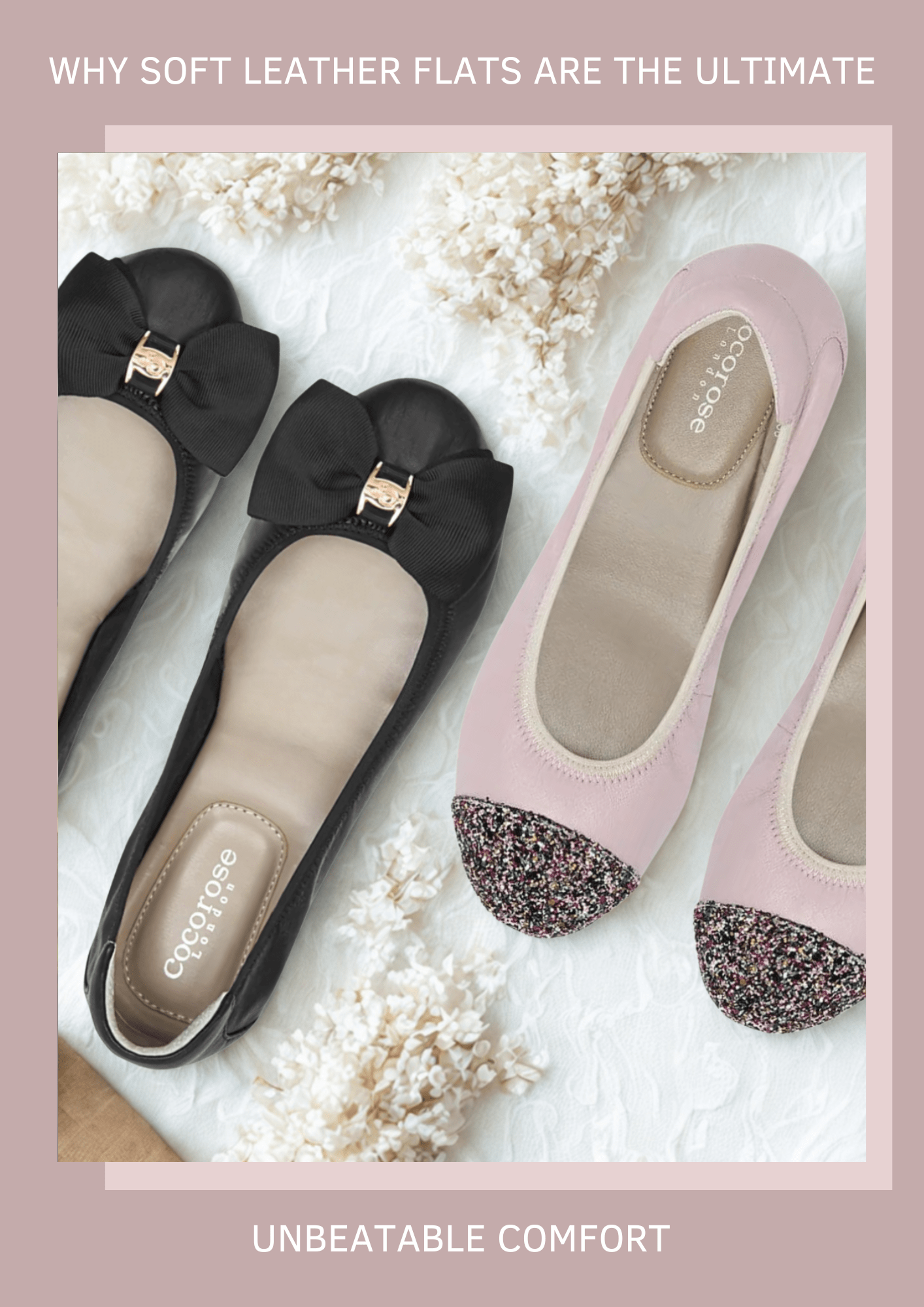 Soft leather ballet flats by Cocorose London