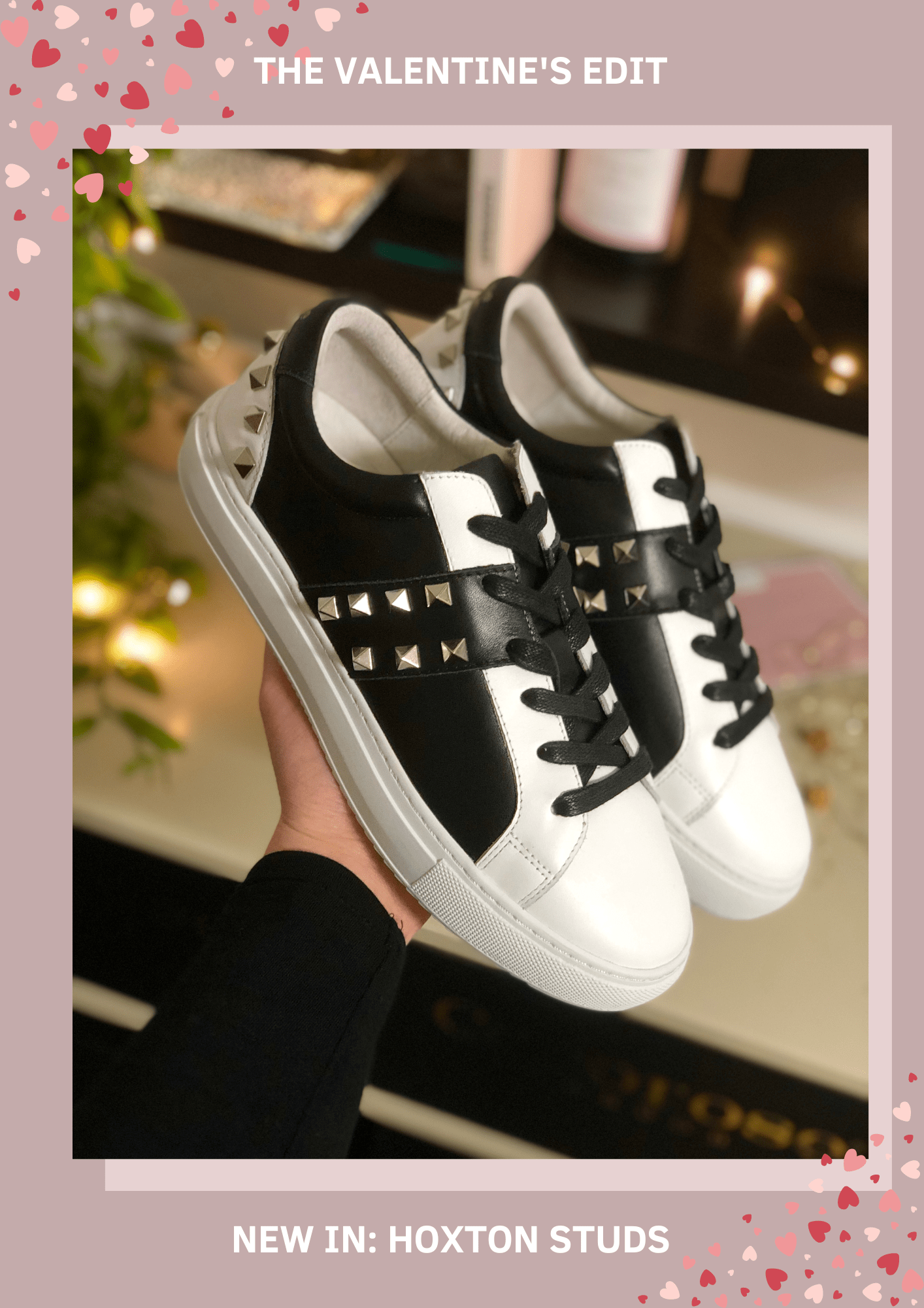Cocorose Hoxton Studded trainer in Black