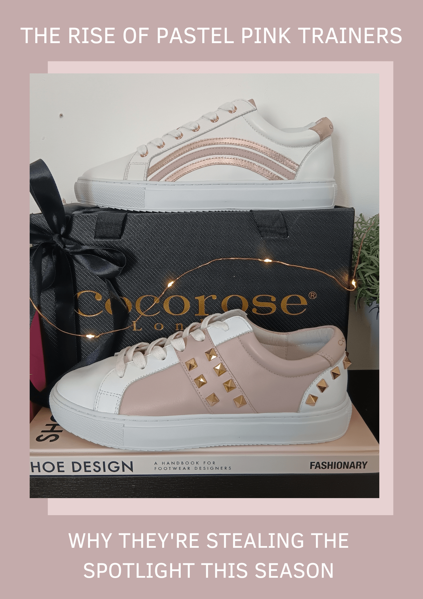 Pastel Pink Leather Women's Trainers