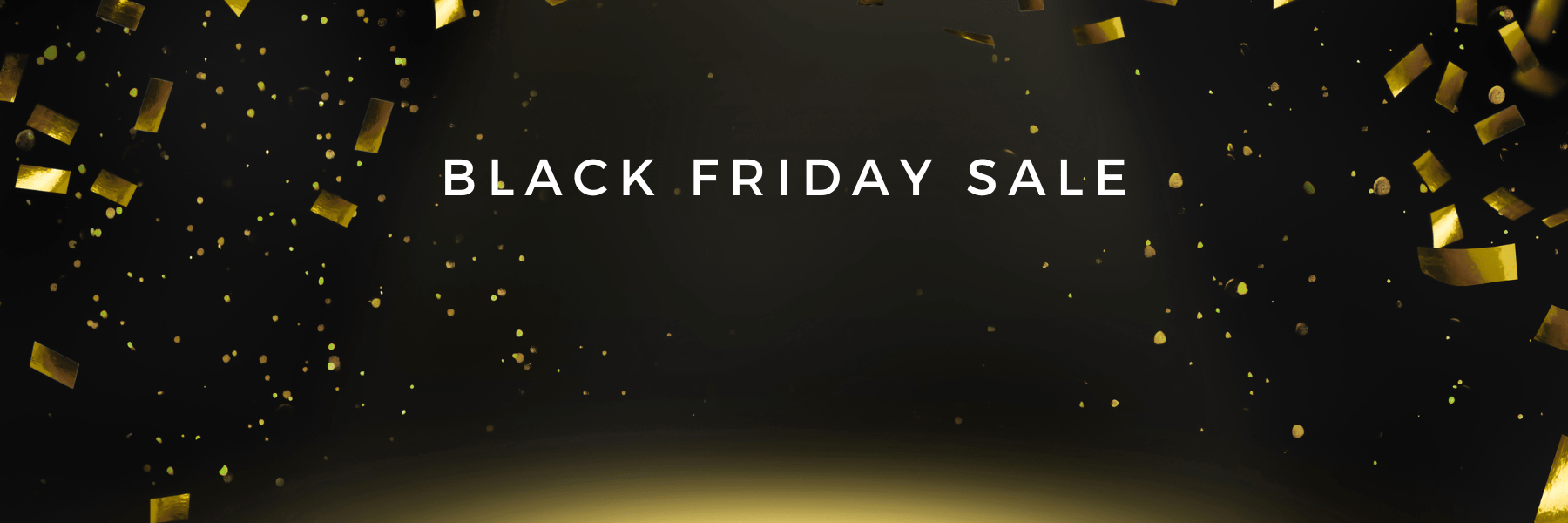 Black and gold background with Black Friday Sale text overlay, depicting the Cocorose London Black Friday Sale