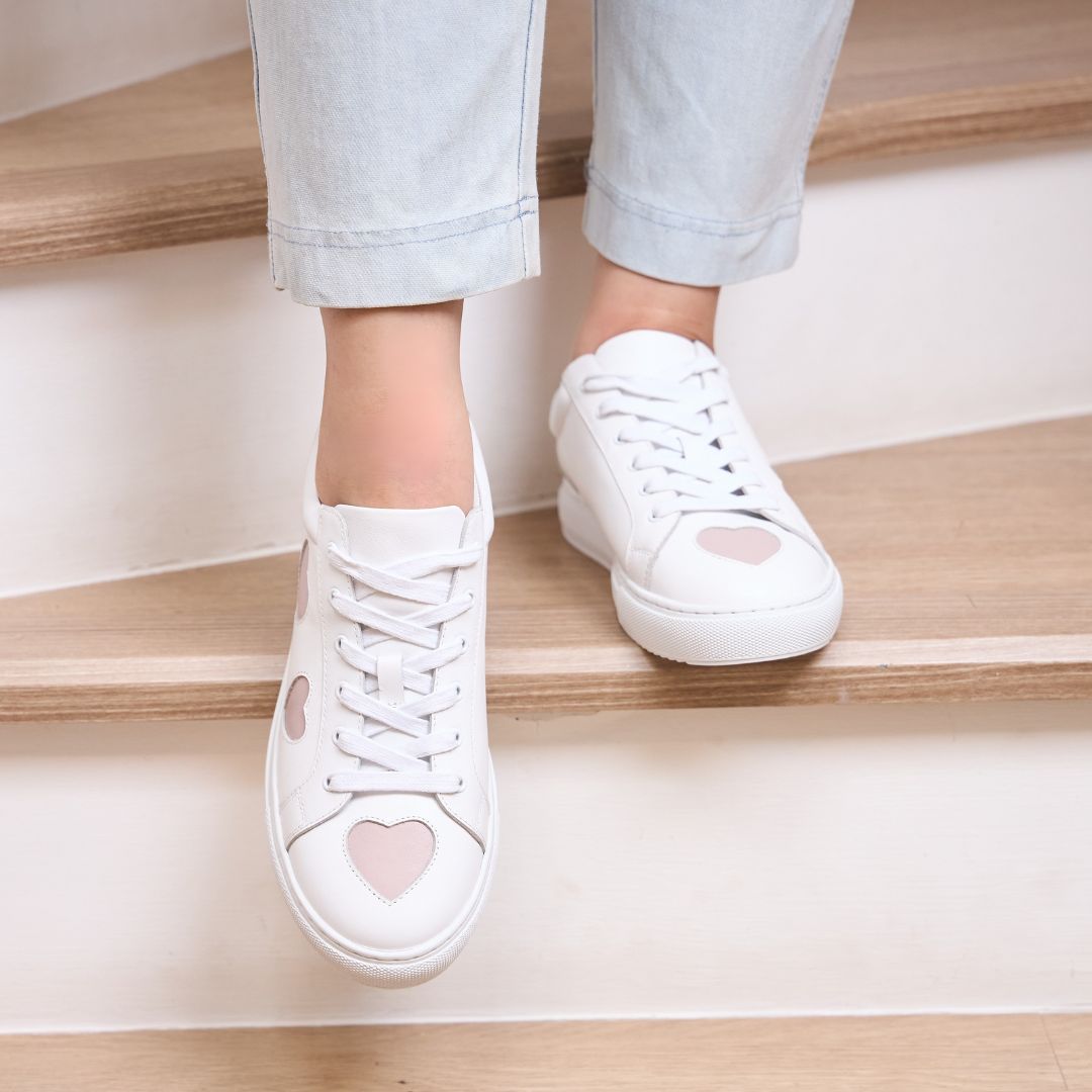 pink heart trainers