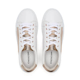 Hoxton - Rainbow Rose Gold & Pastel Pink Leather Trainers Cocorose London