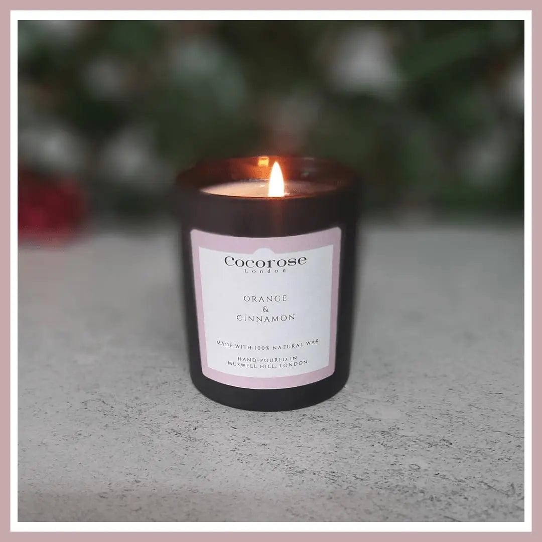 Orange & Cinnamon Natural Wax Candle Cocorose London