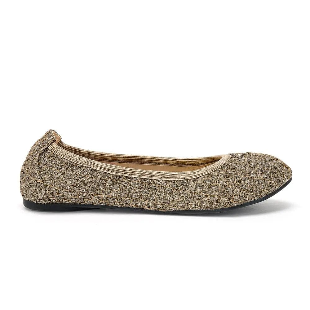 Foldable Ballet Flats Woven Fold Up Cocorose
