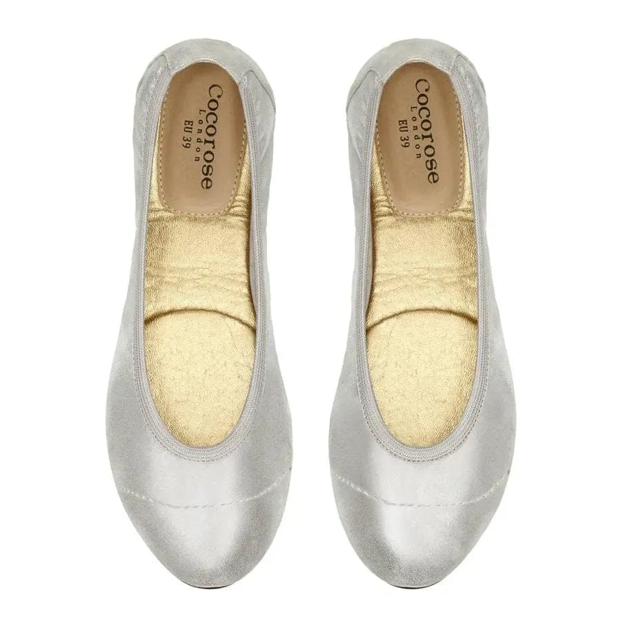 Barbican - Silver Ballet Flats Cocorose London