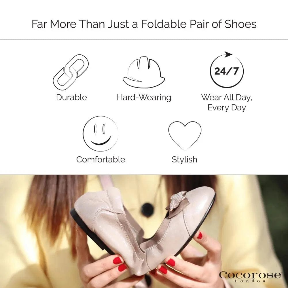 Barbican - Silver Ballet Flats Cocorose London