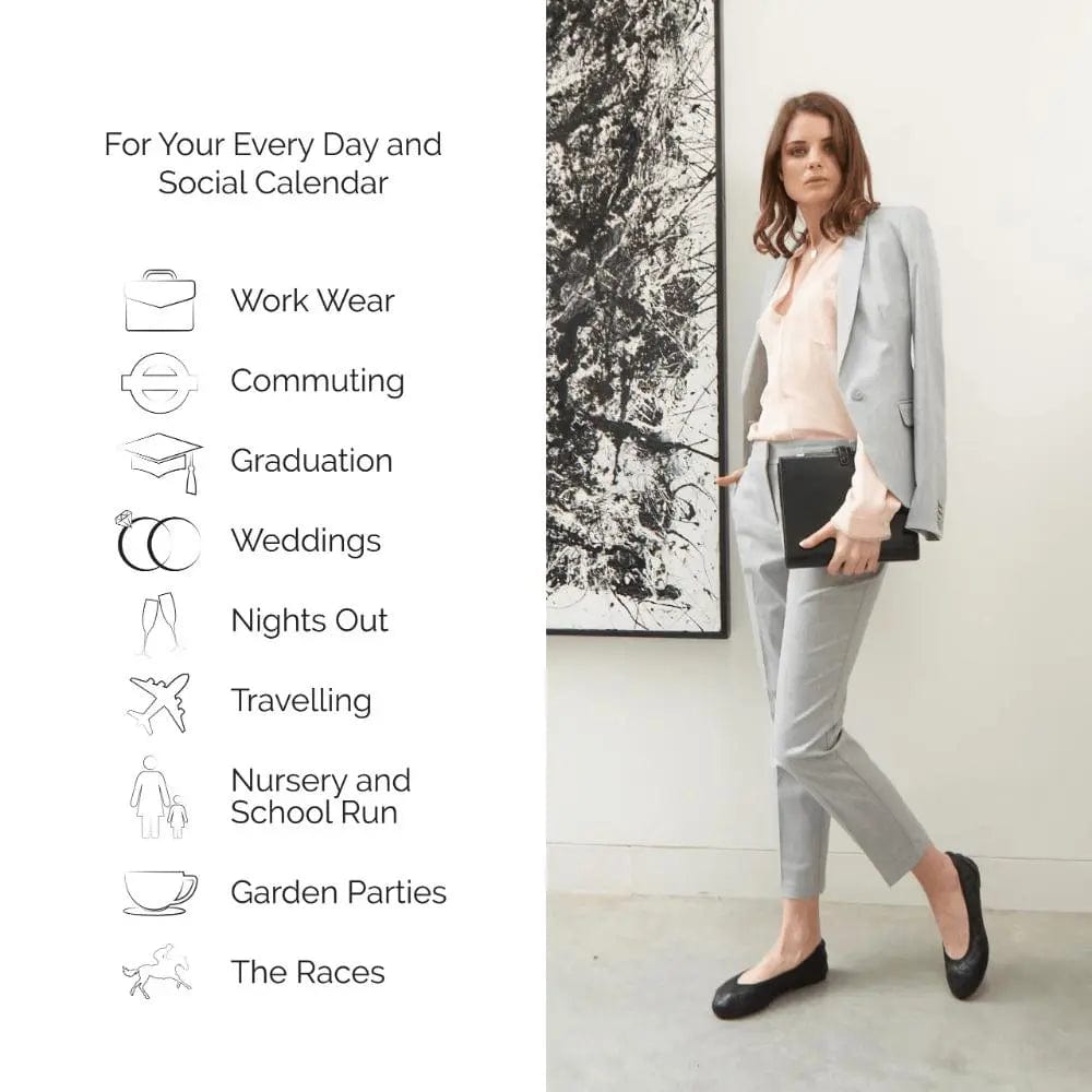 Barbican - Silver Ballet Flats Cocorose London