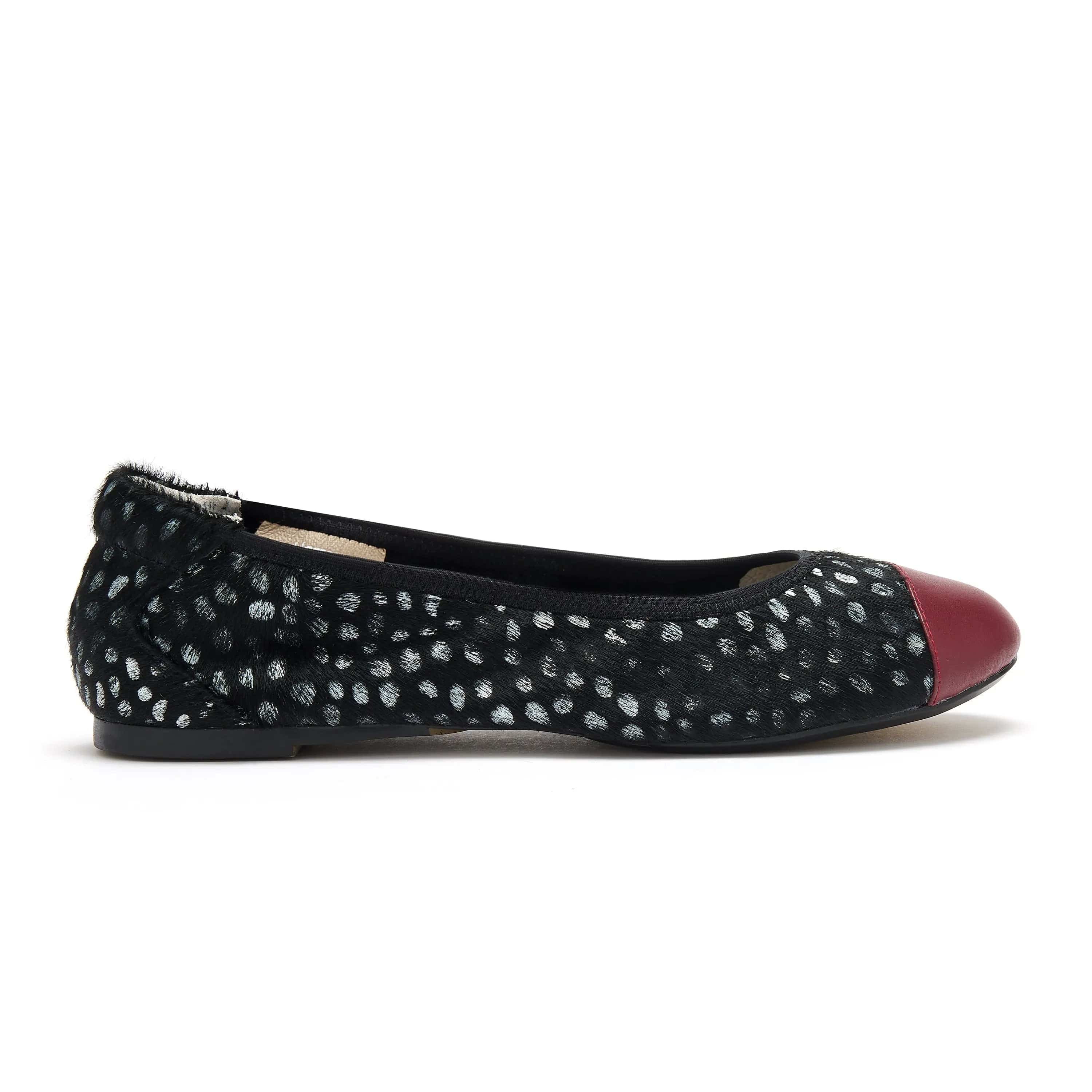 Harrow - Silver Leopard with Burgundy Toe Cap Cocorose London