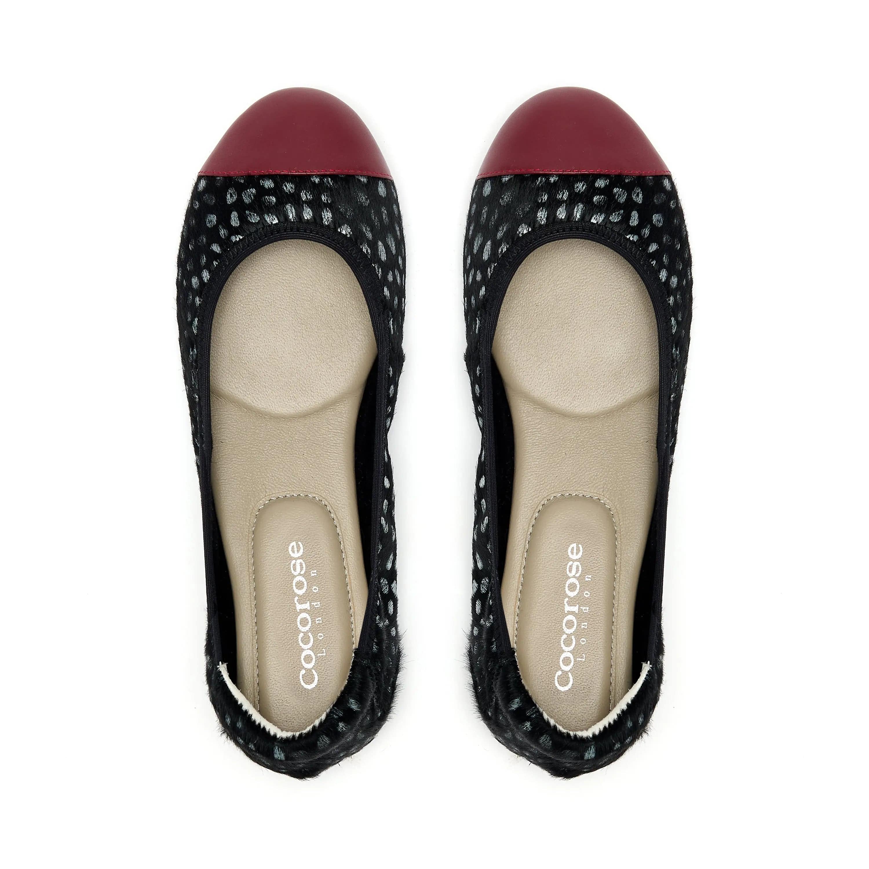 Harrow - Silver Leopard with Burgundy Toe Cap Cocorose London