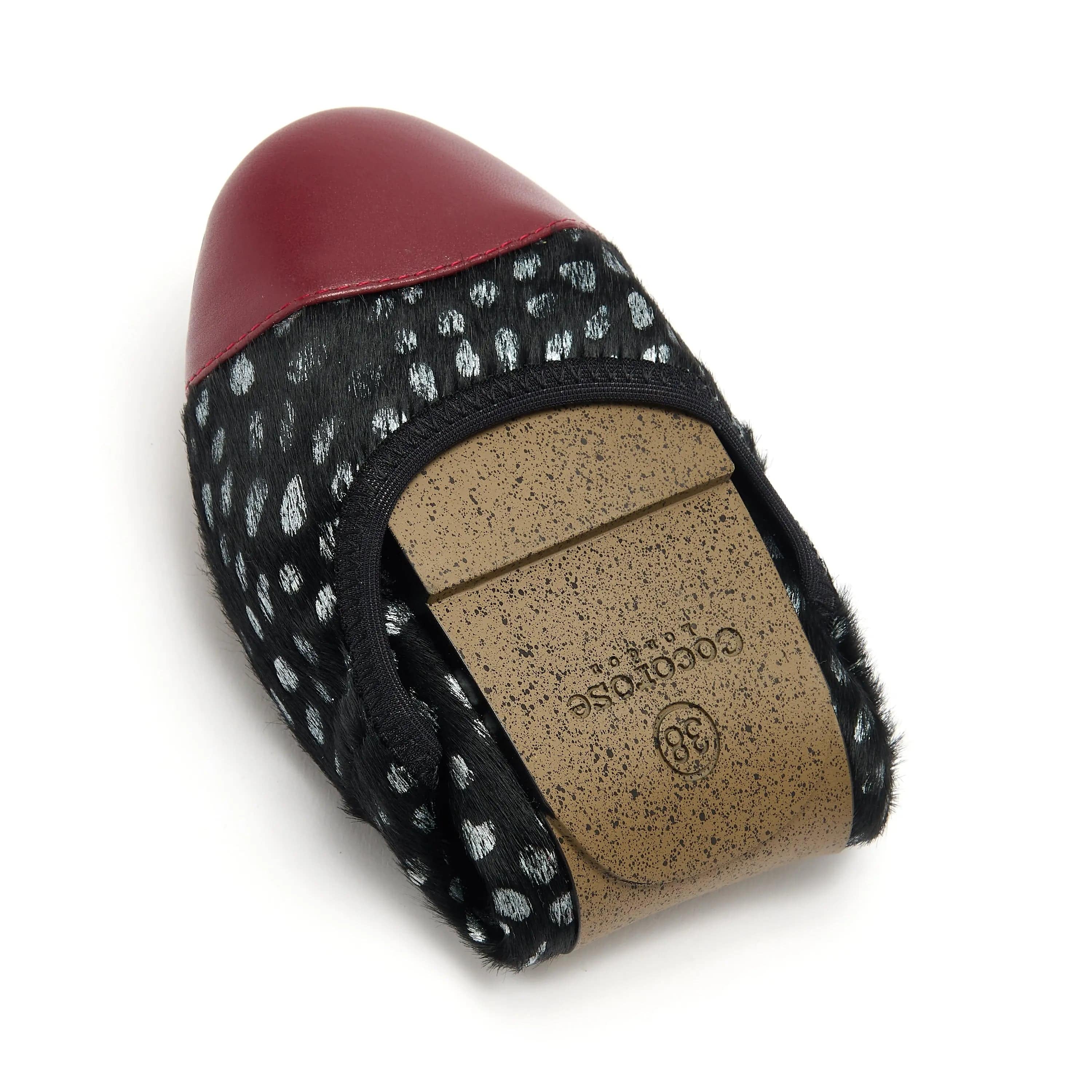 Harrow - Silver Leopard with Burgundy Toe Cap Cocorose London