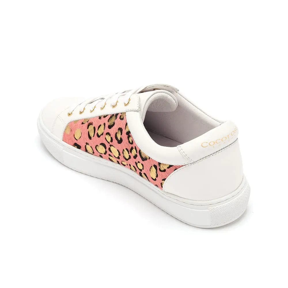 Hoxton - White with Pink & Gold Leopard (EU36 &37) Cocorose London