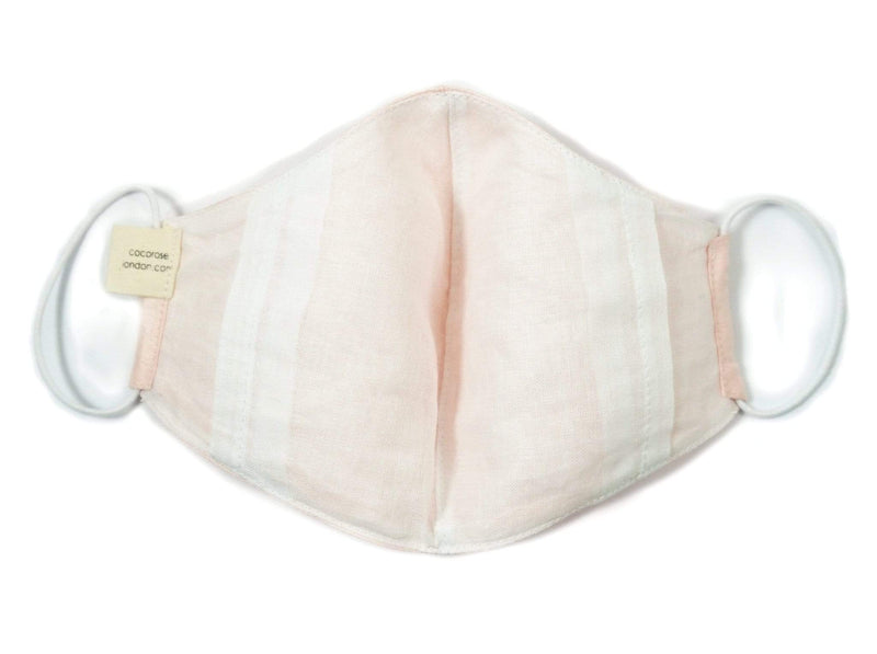 Silk Face Mask with Filter Pocket and Matching Pouch - Peach Cocorose London