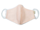 Silk Face Mask with Filter Pocket and Matching Pouch - Peach Cocorose London