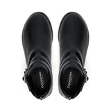 Hampstead - Black Leather Boots With Three Straps & Zip Cocorose London