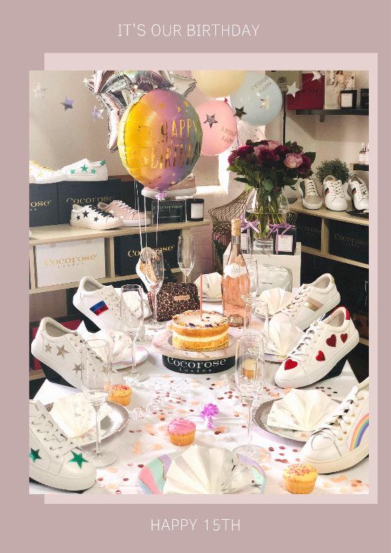 Cocorose London 15th birthday | women's luxury trainers | women's designer trainers
