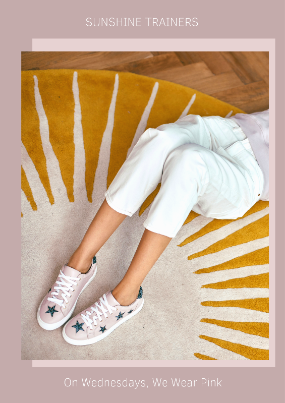 Pastel pink leather trainers | On Wednesdays We Wear Pink