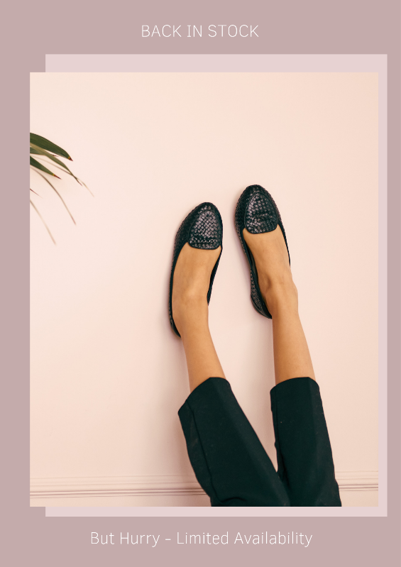 Clapham hand-woven soft and comfy black leather loafers