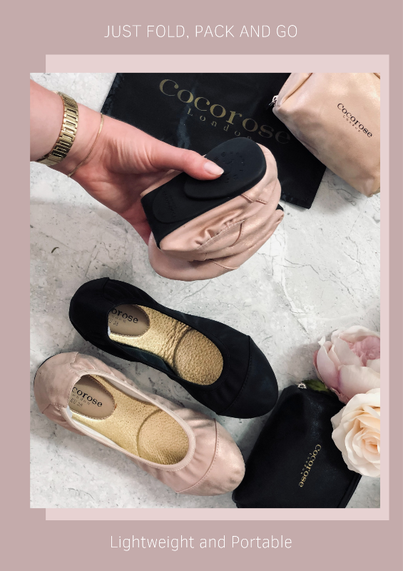 Foldable portable and packable ballet flats | travel friendly shoes