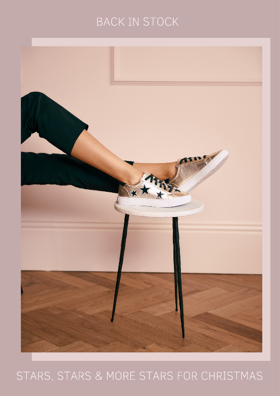 Gold trainers with stars | gold leather trainers and sneakers