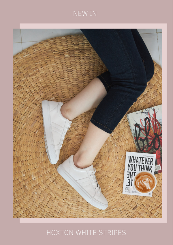 Soft and comfortable White leather trainers for women