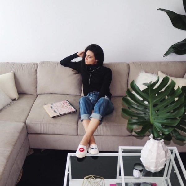 model relaxes in Cocorose shoes