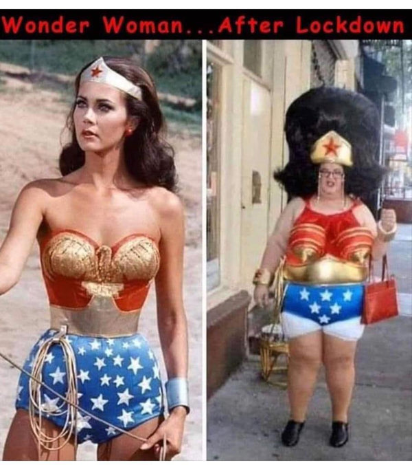 Wonder Woman Pre and Post Coronavirus Lockdown
