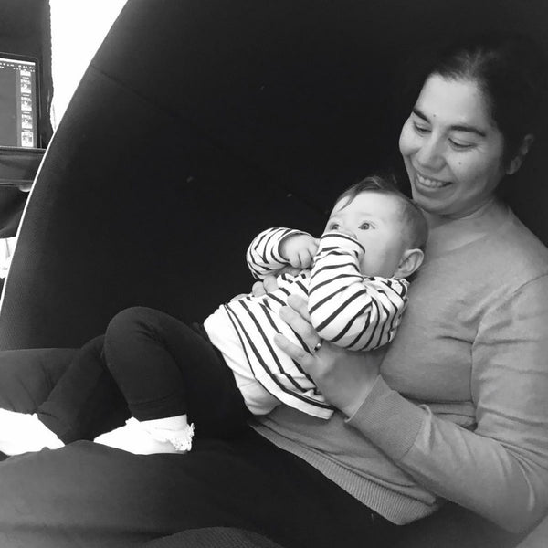 Cocorose London Founder Janan Leo with baby Elin