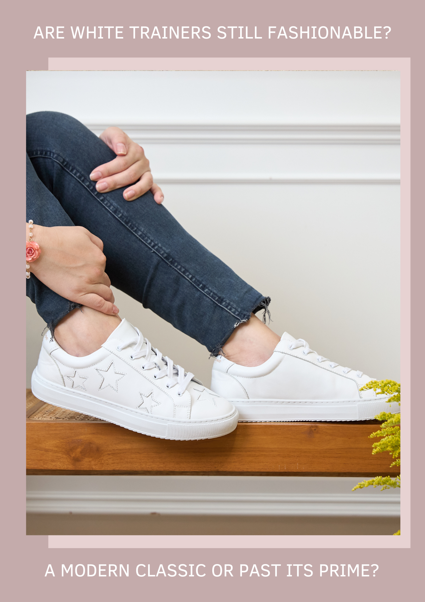 White ladies leather trainers, are they still fashionable