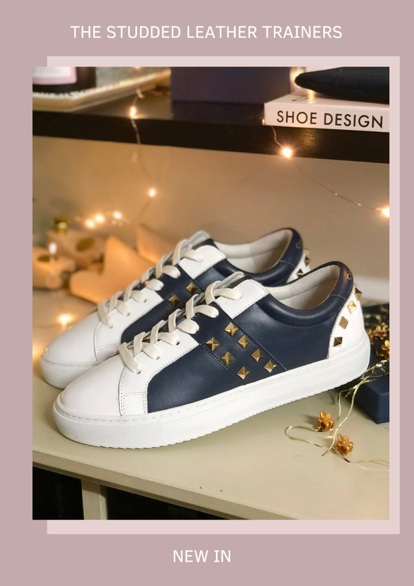 Hoxton studded leather trainers