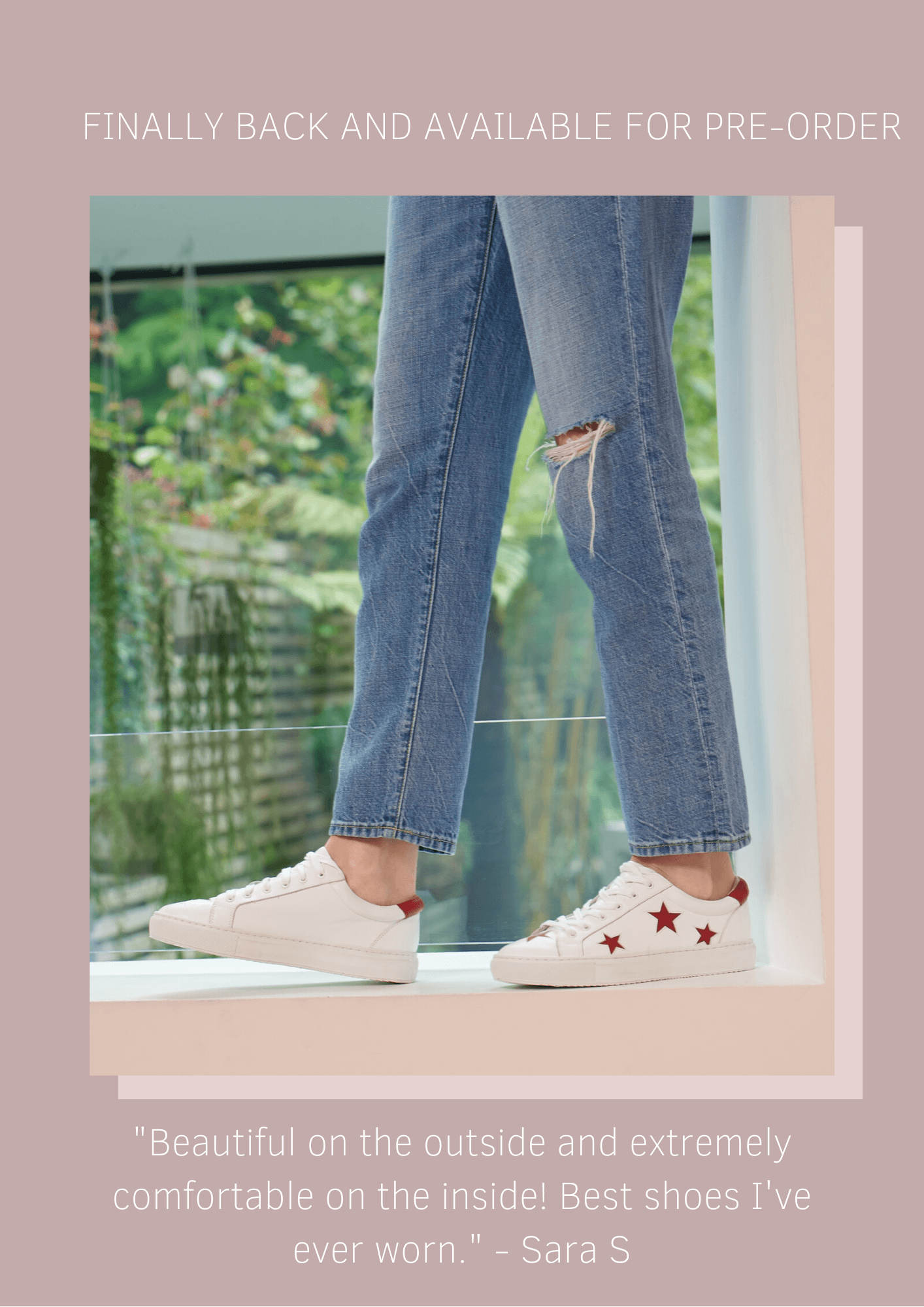 Cocorose Hoxton Trainers | White Leather with Red Star Trainers