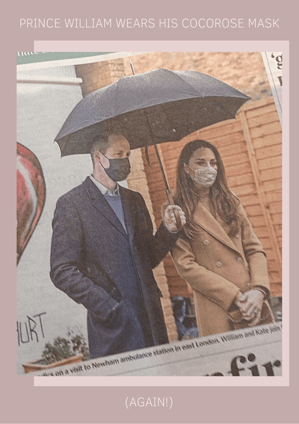 Prince William Wears His Cocorose Face Mask Again and Again