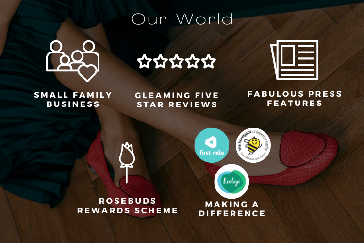 Cocorose London Women's Shoes Family Business, Highly Rated, Customer Rewards Scheme, Charity Contributions