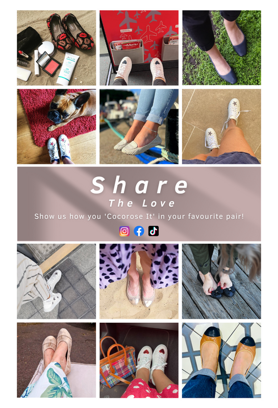 Share the Love Cocorose Soft Leather Shoes and Flats. Tan Colour, Soft Navy Leather Premium Black soft leather flats
