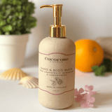 Luxury Hand and body wash pink grapefruit, geranium and lemongrass made in west sussex england