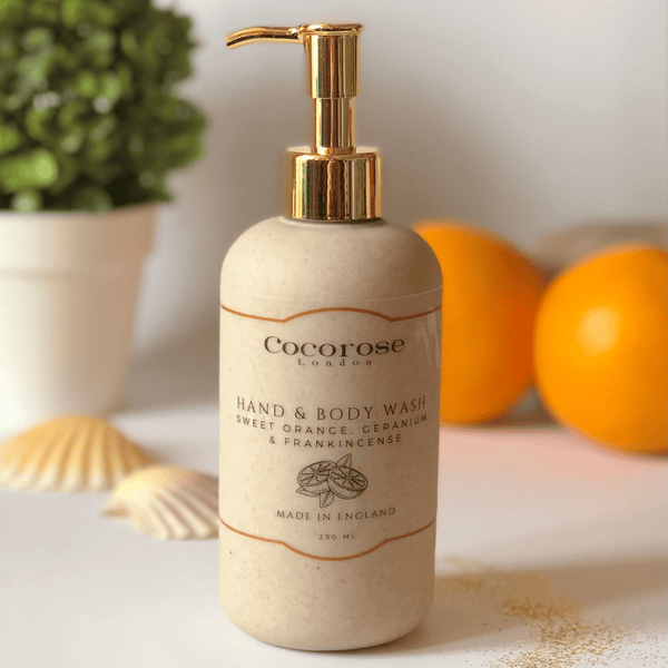 Sweet orange, geranium and frankincense hand and body wash | luxury gift item that doesn't cost loads