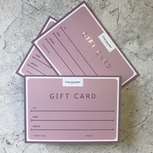 Cocorose London Gift Cards. For the ultimate foldable shoes, leather ballet flats, leather womens trainers and fold up pumps