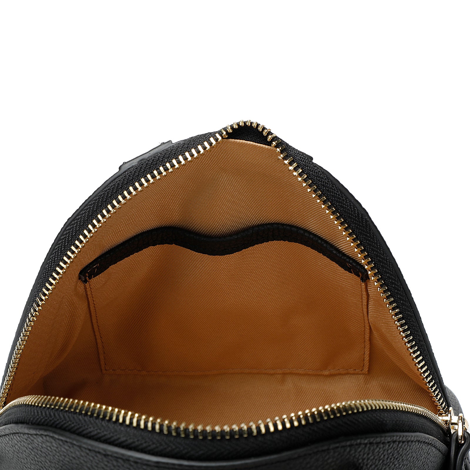 Black & Green Leather Dome Bag — With Tassel & Two-Way Zip