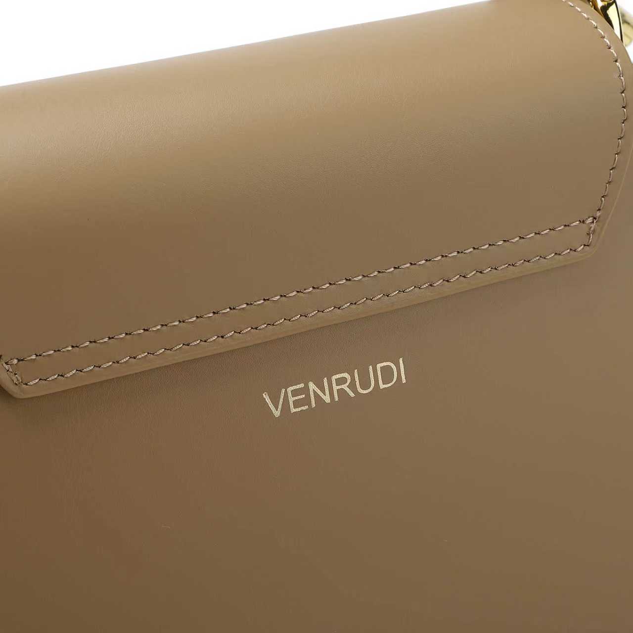 Tan Braided Handle Leather Handbag with Shoulder Strap