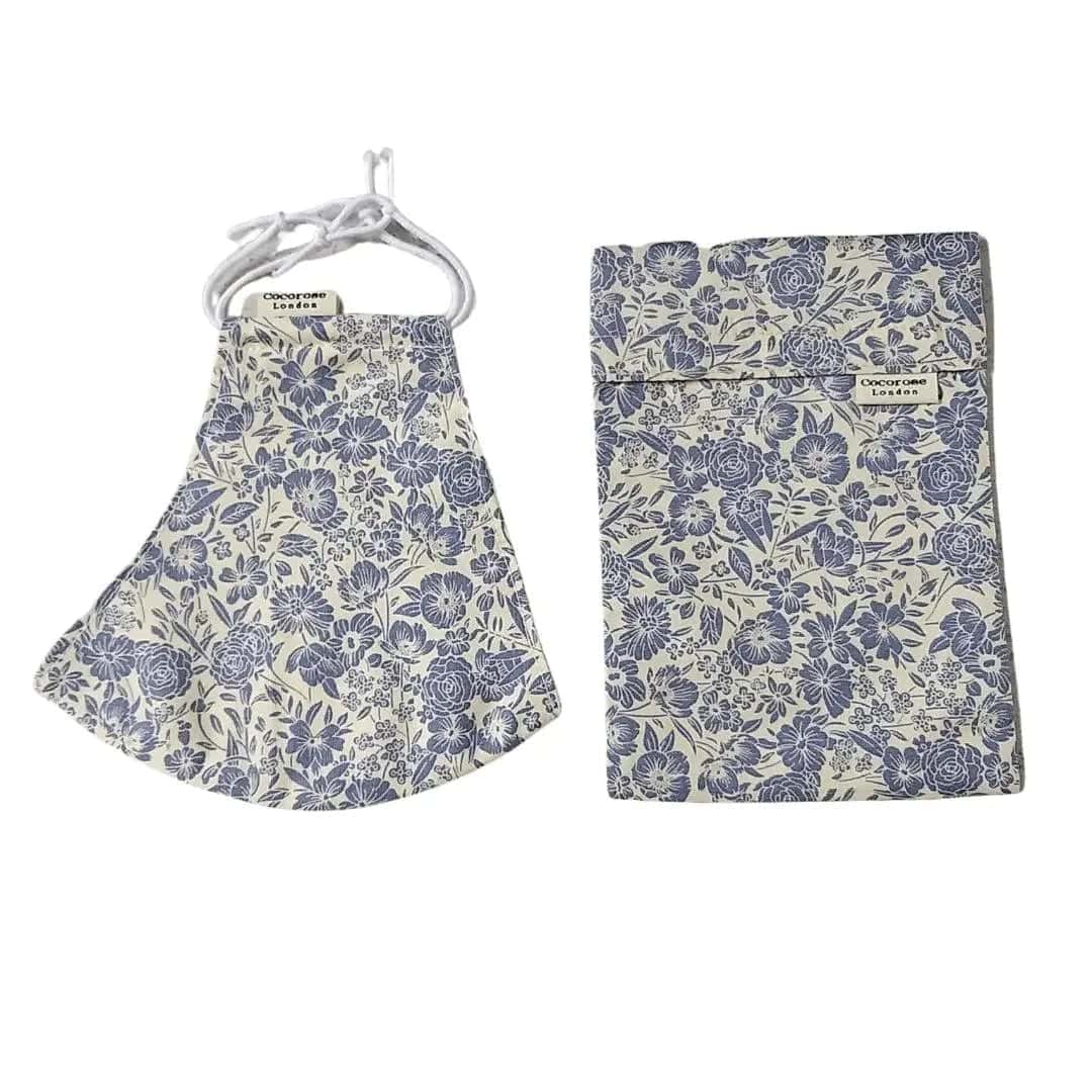 Cotton Face Mask with Filter Pocket and Pouch - Bella Cream Cocorose London