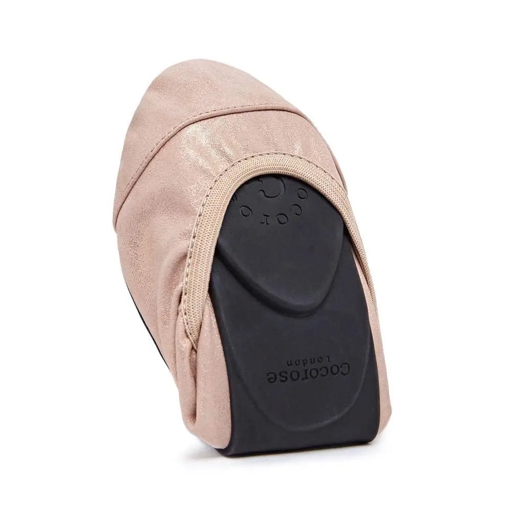 Barbican - Rose Gold Fold Up Ballet In EU36 only Cocorose London
