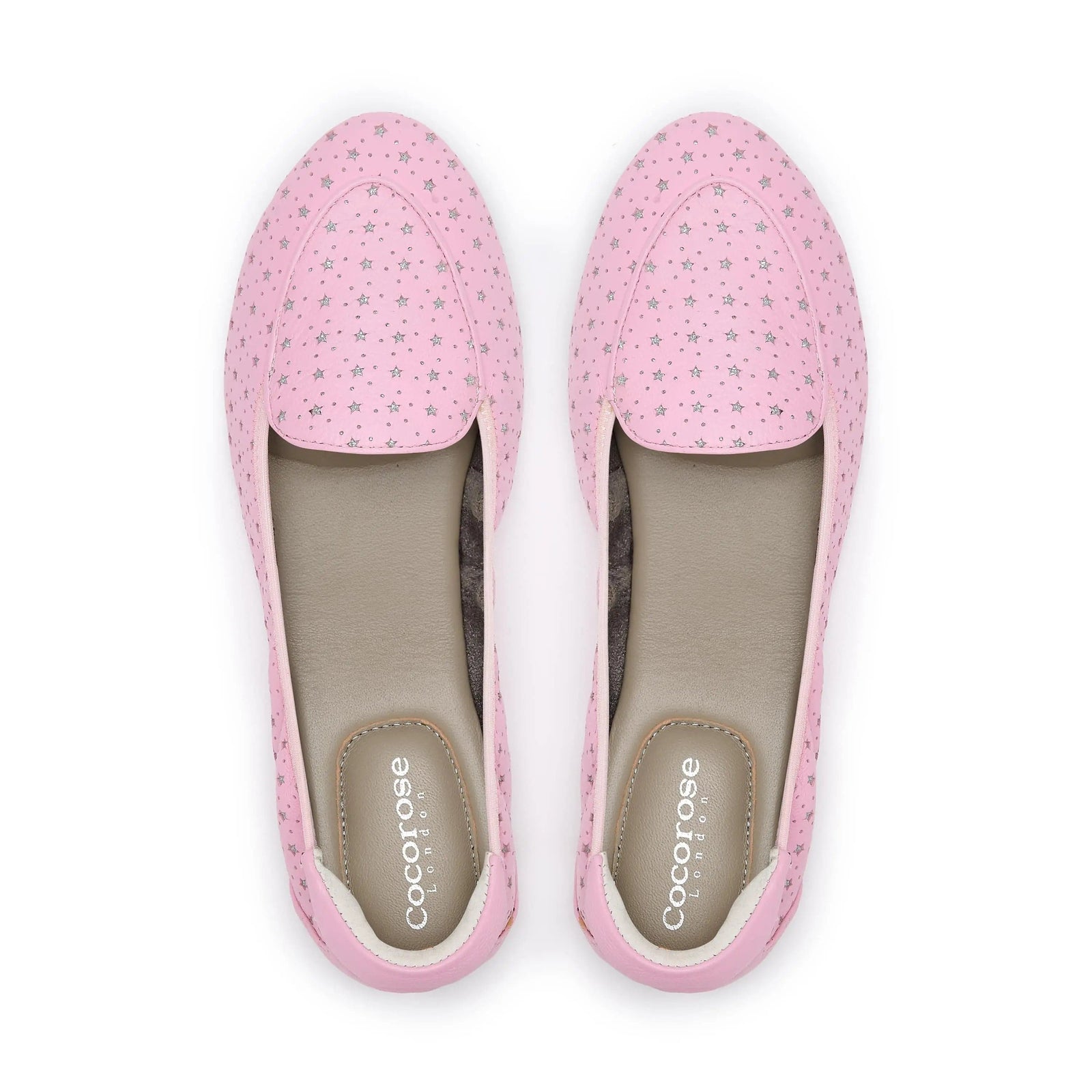 Pink And Gold Loafers