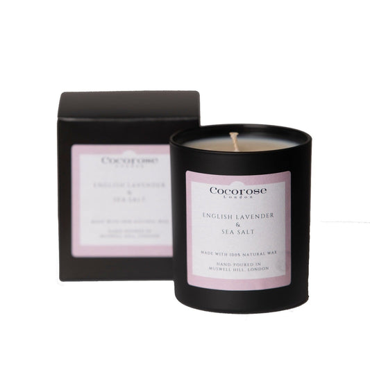 English Lavender & Sea Salt Natural Wax Candle Cocorose London