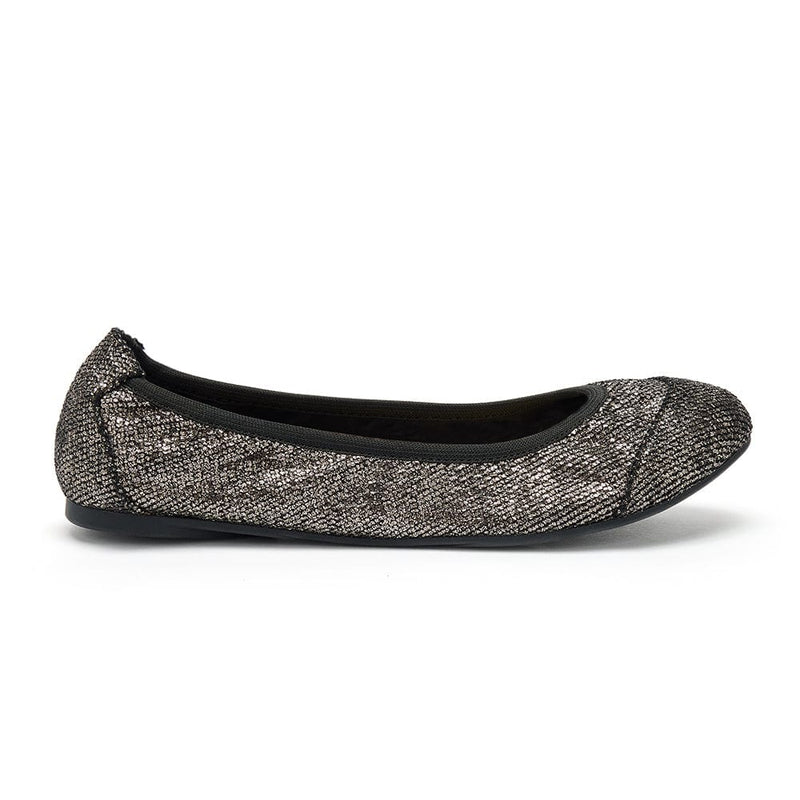 Barbican - Midnight Pewter Fold Up Ballet Flats Cocorose London