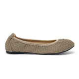 Barbican - Champagne Woven Fold Up Ballet Flats Cocorose London