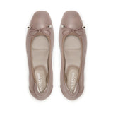 Barnes - Dusky Pink with Bow Leather Ballet Flats Cocorose London