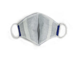 Silk Face Mask with Filter Pocket and Matching Pouch -  Royal Blue Cocorose London